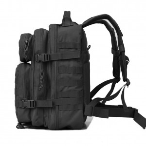 REEBOW GEAR Military Tactical Backpack Large Army 3 Day Assault Pack Molle Bug Bag Backpacks Rucksacks for Outdoor Hiking Camping Trekking Hunting Black