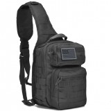 DIGBUG Tactical Sling Bag Pack Military Rover Shoulder Sling Backpack Molle Assault Range Bag Everyday Carry Diaper Bag Day Pack Black Small