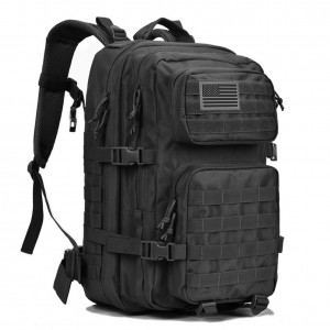 REEBOW GEAR Military Tactical Backpack Large Army 3 Day Assault Pack Molle Bag Backpacks Rucksacks for Outdoor Hiking Camping Trekking Hunting Black